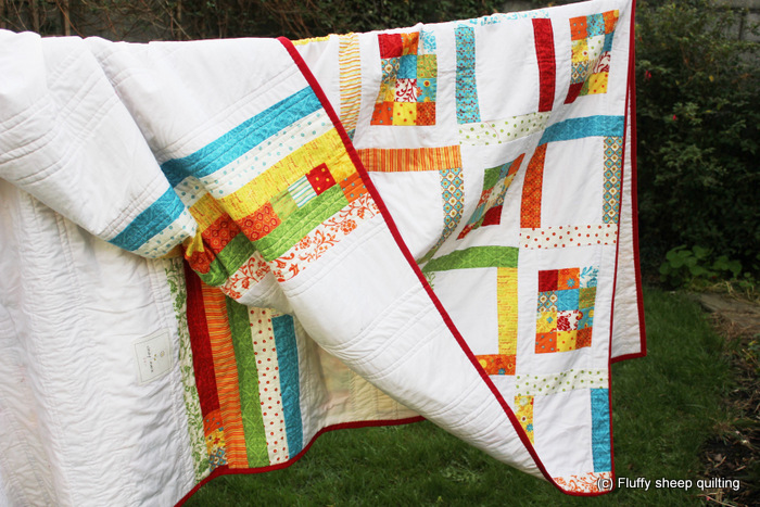 Fluffy sheep quilting quilt