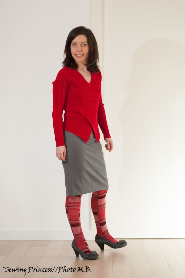 Grey and Red – Apron Skirt by Paco Peralta