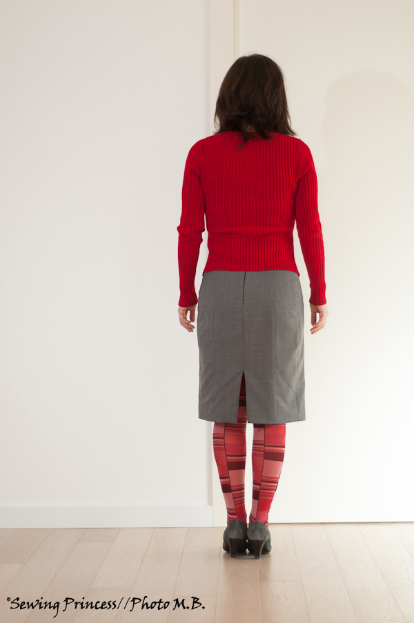 Grey and Red – Apron Skirt by Paco Peralta