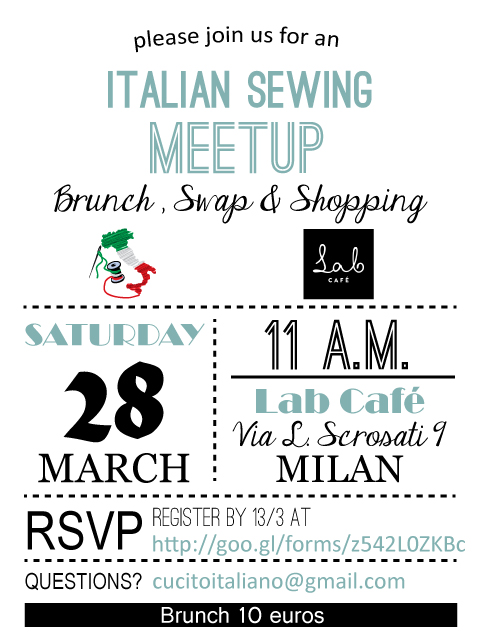 Italian Sewing Meetup Leaflet